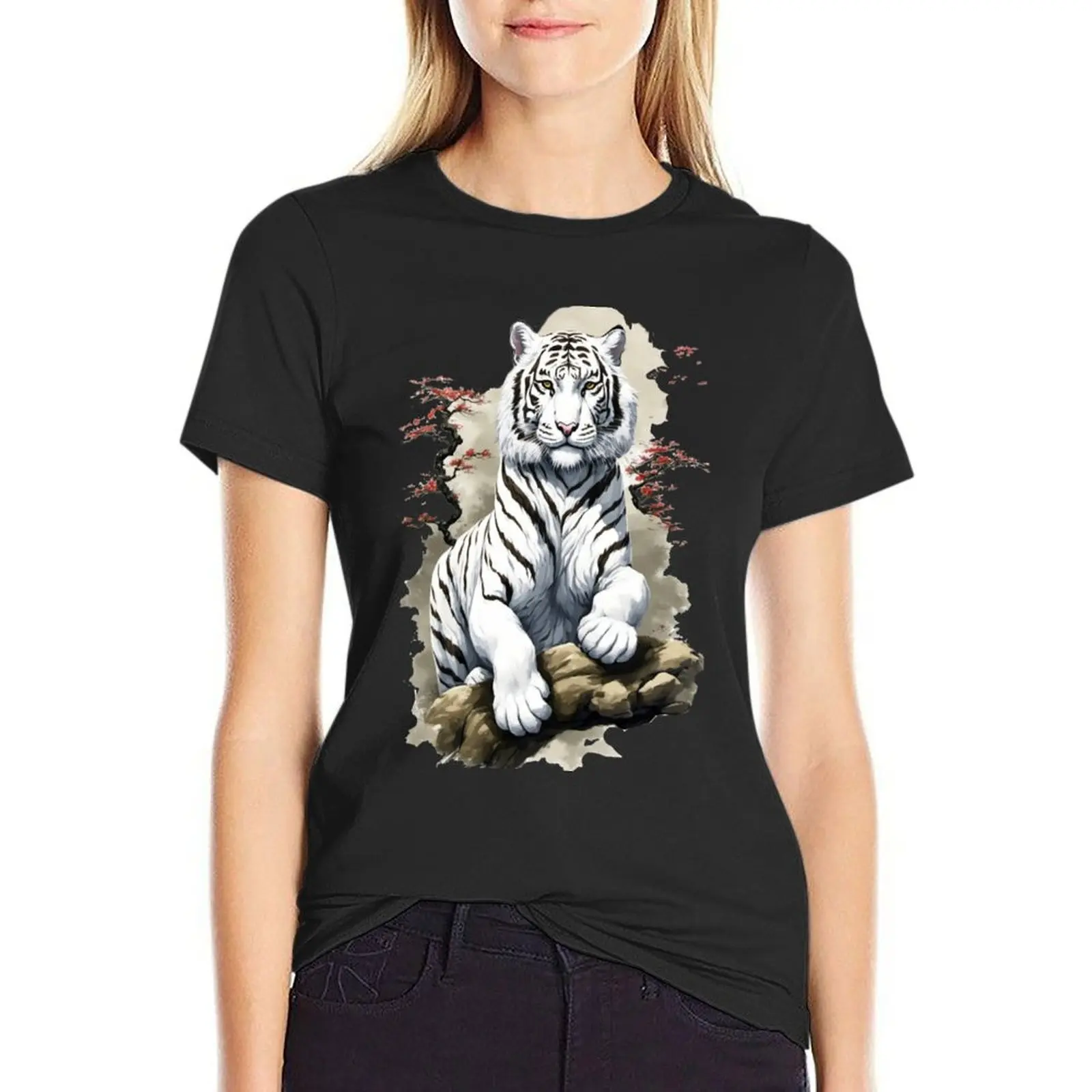 

The Legend Of White Tiger T-Shirt sports fans vintage anime clothes animal print shirt for girls clothes for Women