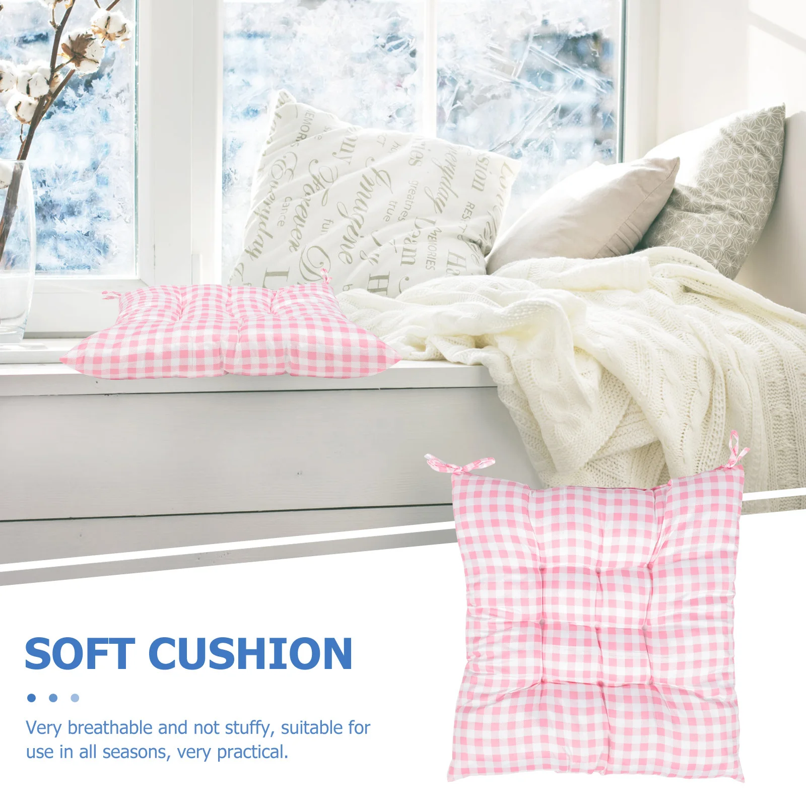 

Thickened Cotton Square Stool Cushion Portable Comfortable Home Office Seat Pillow Rocking Chair Floor Mat Household Butt