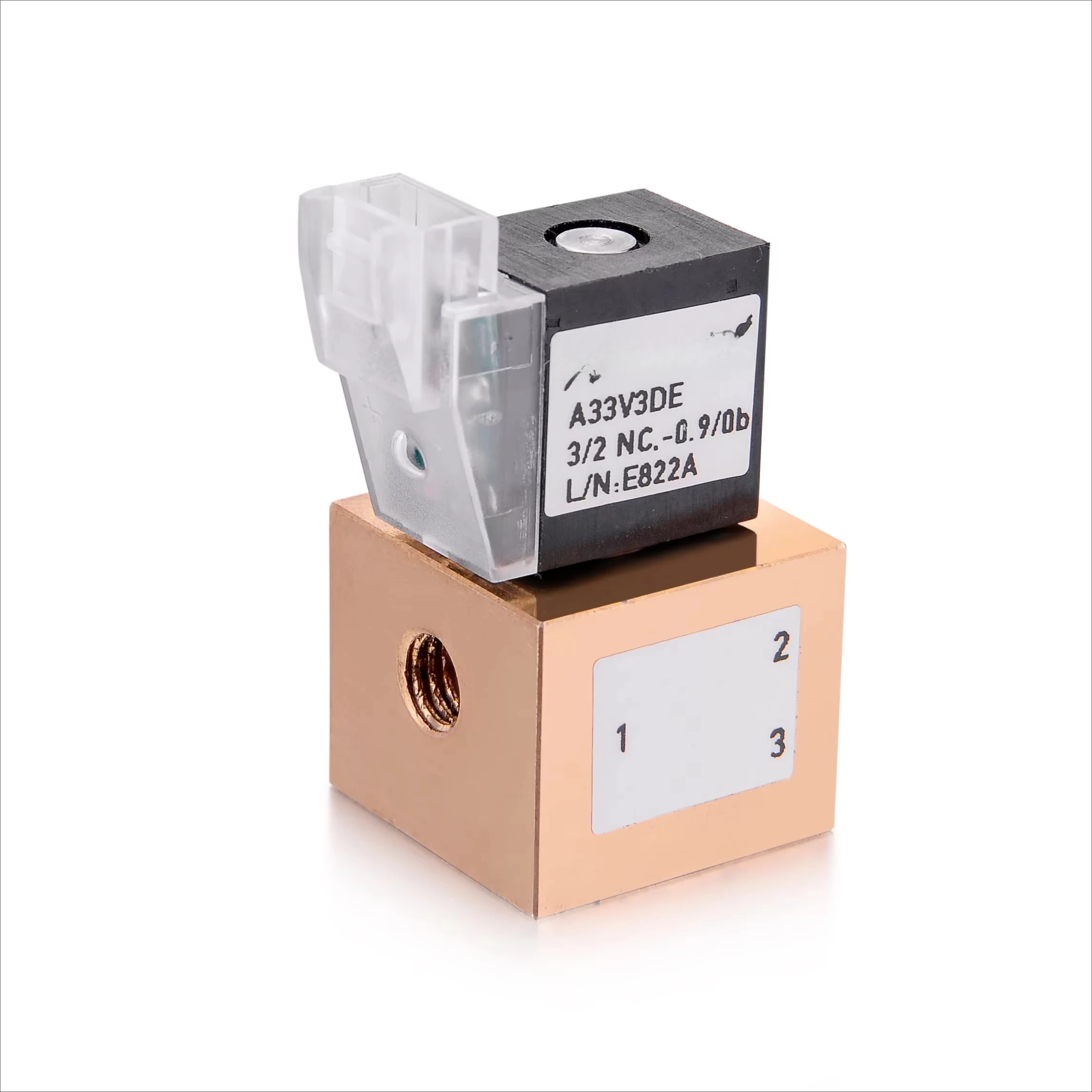 Micro 3/2 24VDC Solenoid Valve 3 Way Electromagnetic Directional Control Valve OEM