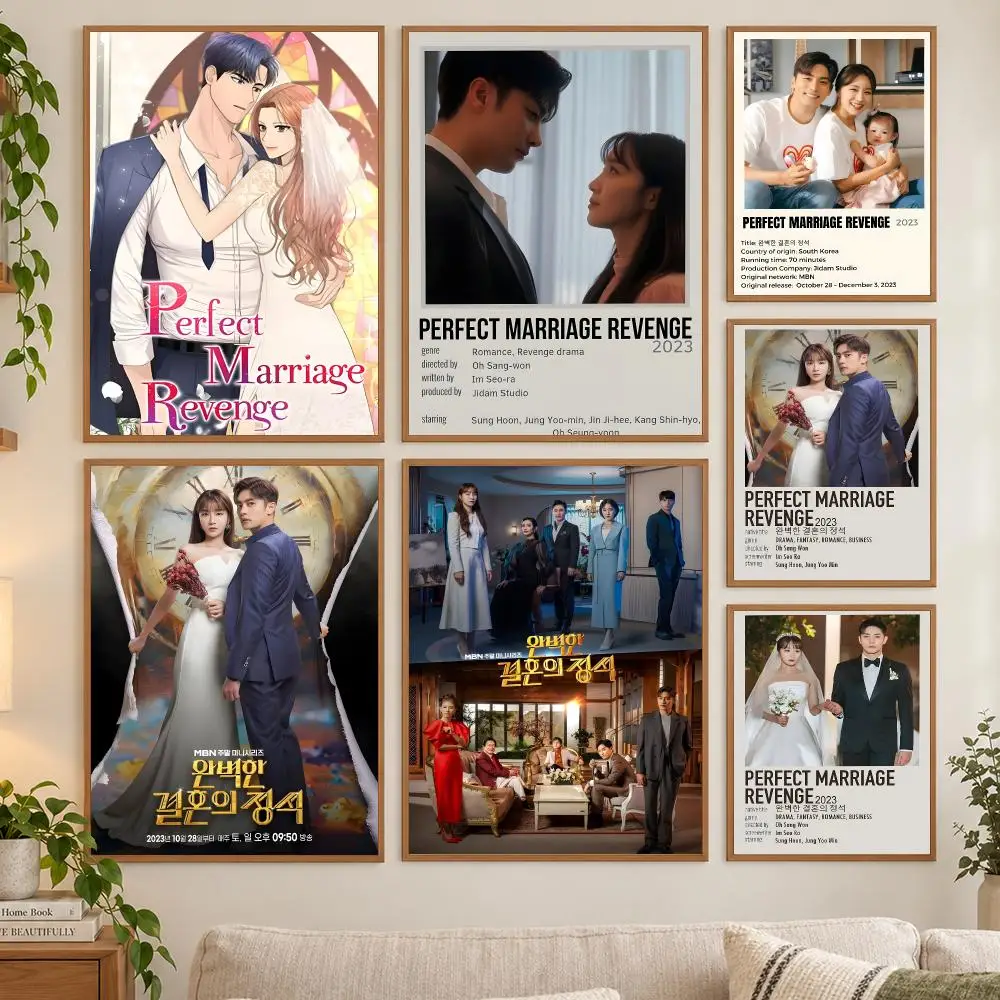 P-Perfect Marriage Revenge Poster HD art sticky wall waterproof home living room bedroom bar aesthetic decoration