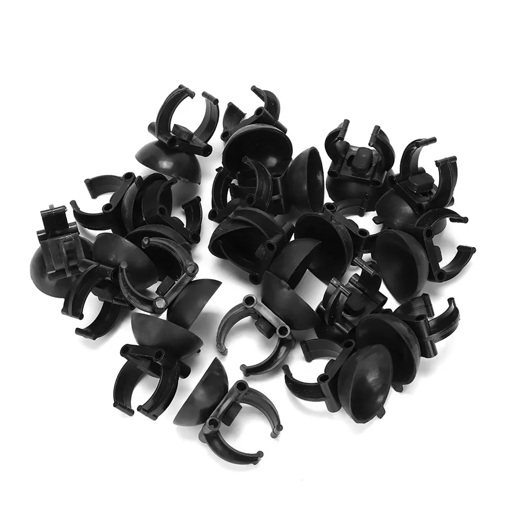 20 Pcs Set PVC Aquarium Heating Rods Clips Black Suction Cup Fish Tank PVC Suction Cup Fish Tank Accessories