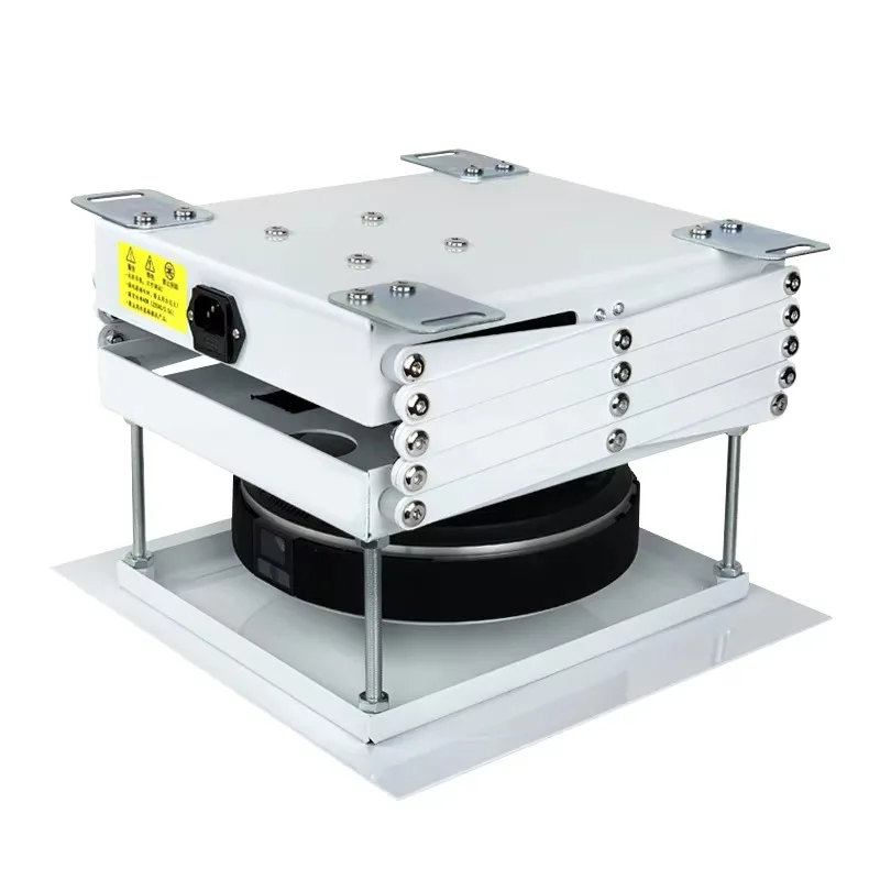Electric projector lifting installation hanger with adjustable length installation bracket