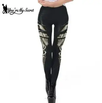 [Jij Bent Mijn Geheim] Steampunk Vrouwen Leggings Sexy Skinny Broek Elastische Dameskleding 3d Print Workout Leggings Fitness Broekje