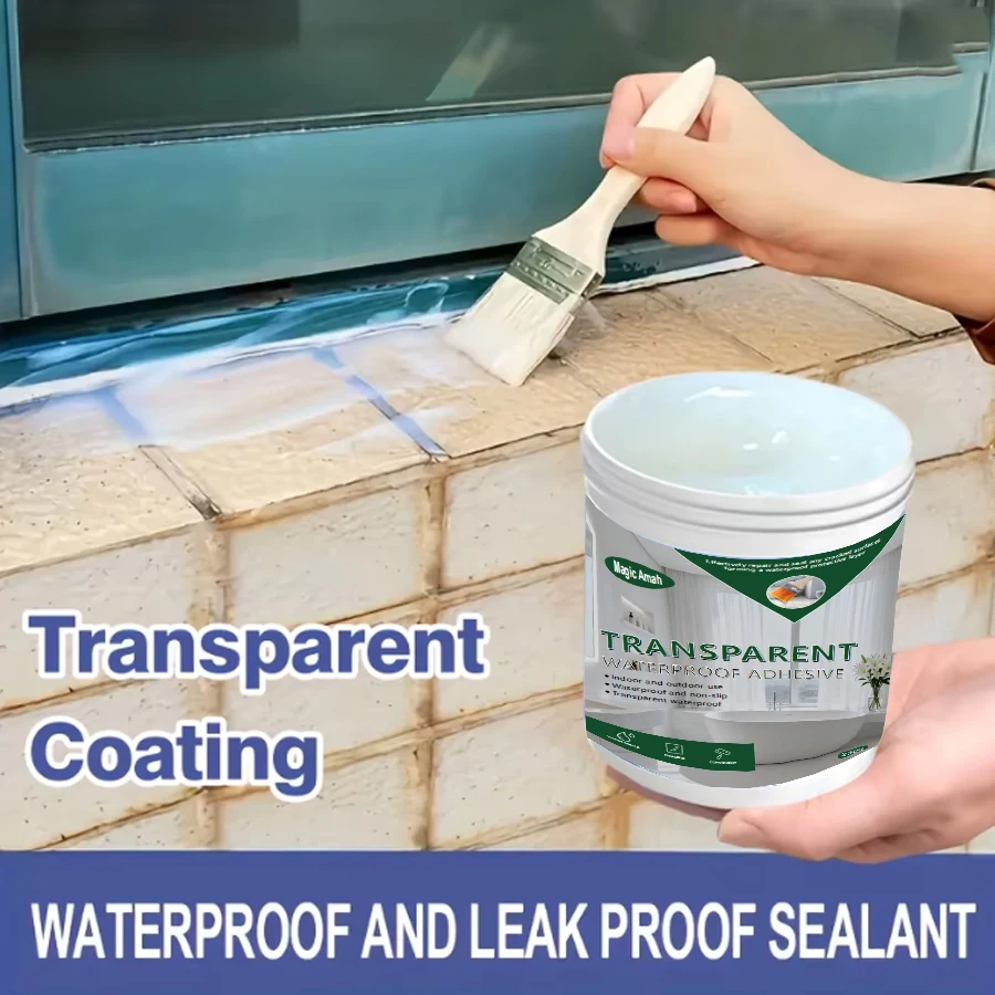 Transparent Waterproof Adhesive Super Strong Anti-Leakage Sealant Water-Based Coating for Roof Bathroom Wall Tile Brick Wood