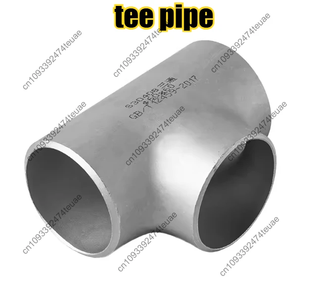 304 Stainless Steel Industrial Welding Equal Diameter Thick Wall Tee Stamping T-Type Butt Weld Tee Pipe FittingsΦ76/89/108/114