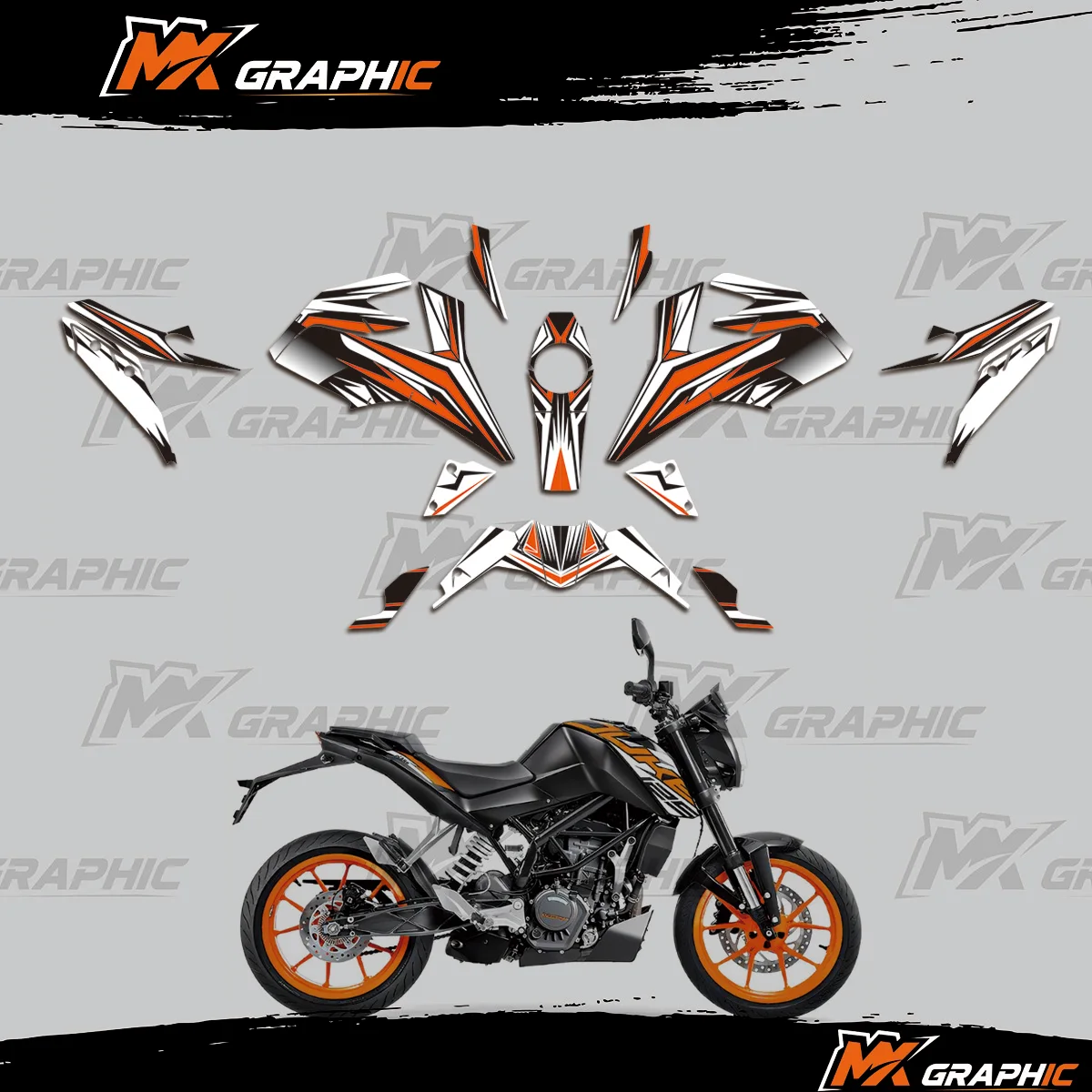

For KTM DUKE 125 390 2017 2018 2019 2020 Graphics Decals Stickers kit