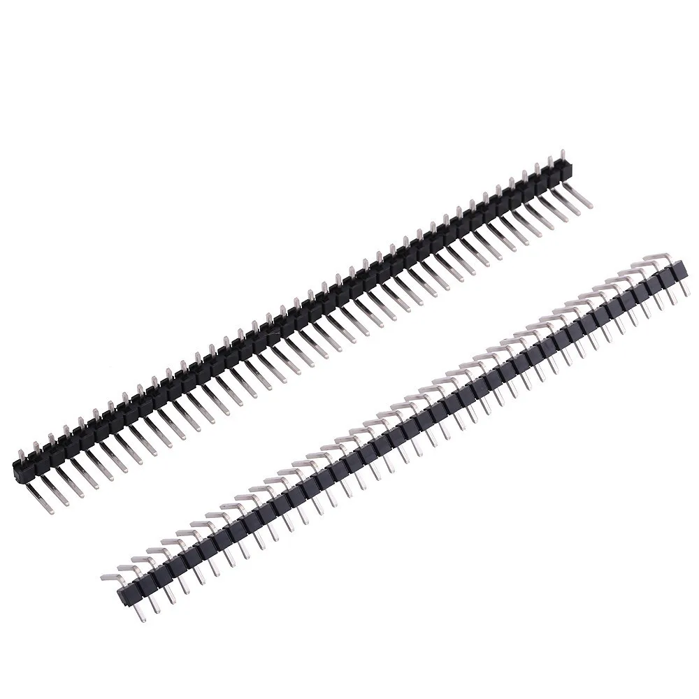 10PCS 1X40Pin 2X40Pin Breakable Pin Header 2.54mm Single Double Row Male Header Connector PCB Pin Strip for Arduino