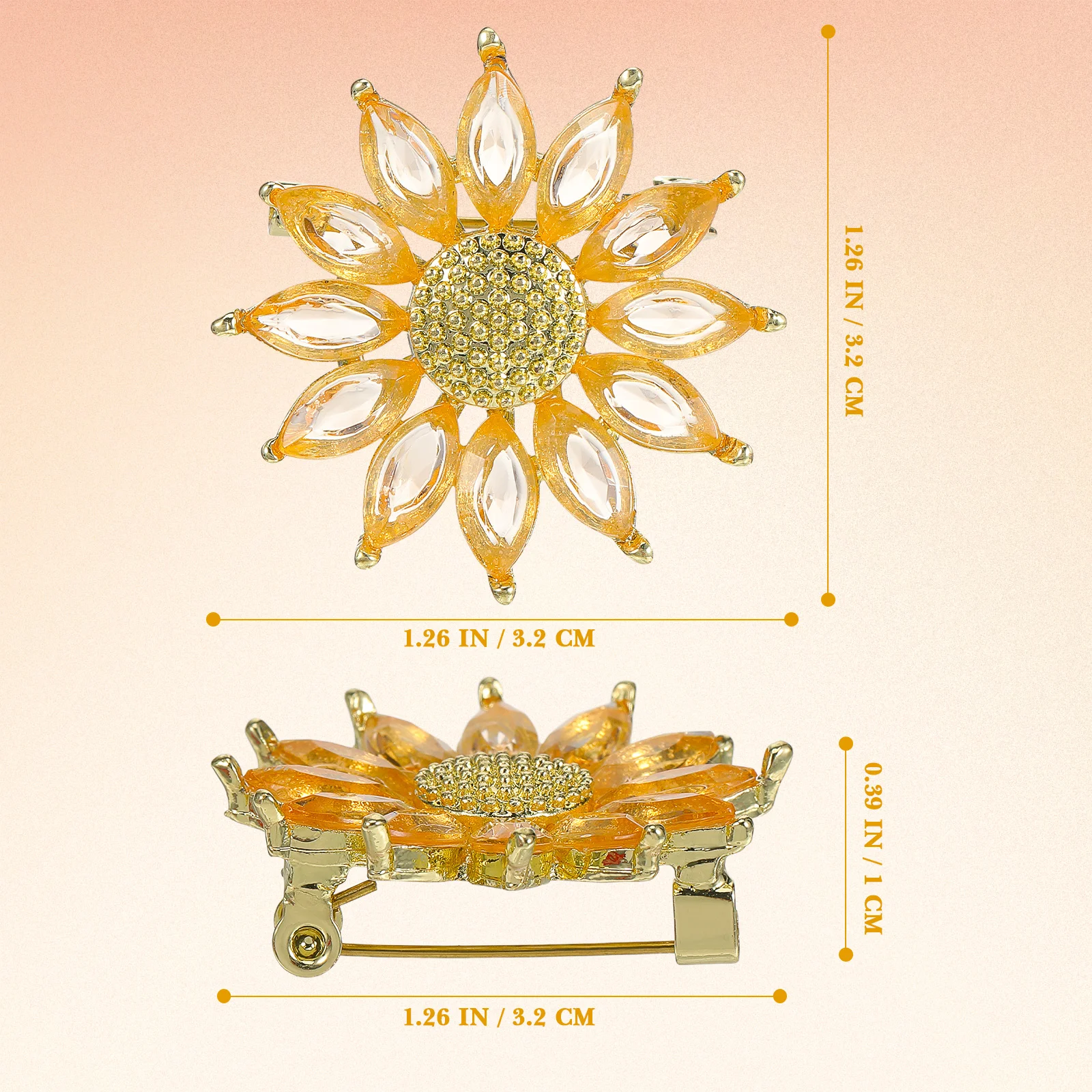 دبوس بروش على شكل زهرة كريستال للنساء مجوهرات أنيقة على شكل طية صدر السترة إكسسوار ديكور هدية عيد الحب وحفلات عيد الميلاد #3