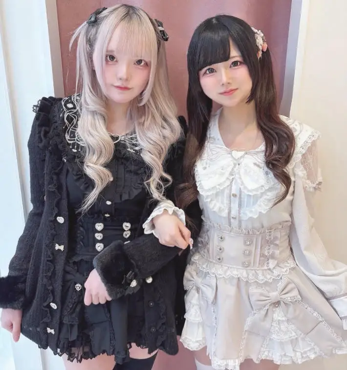 Japanese Liz Sweet Rhinestone Heart Buckle Cute Bow High Waist Skirts Girls Women's Lolita Lace Patchwork Short Mini Skirt