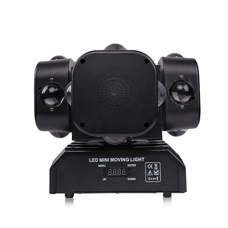 Factory 200W 4-Head Moving LED Light RGBW Color Source DMX512/Sound Control 0-20Hz Strobe for Stage/Club/Disco (ODM)