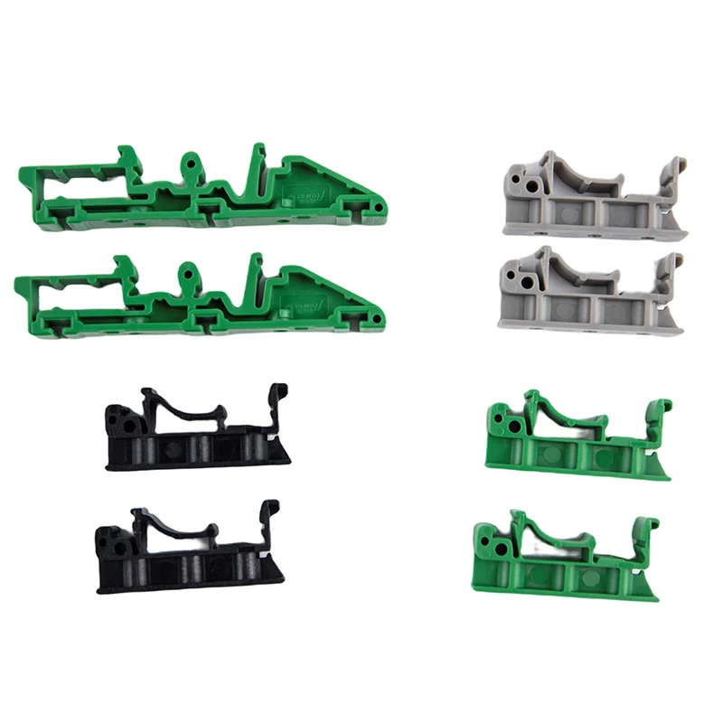 2PCS Plastic Green 35mm DRG-01 PCB Mounting Bracket With Strong Capacity DIN Rail Electrical Component Adapter