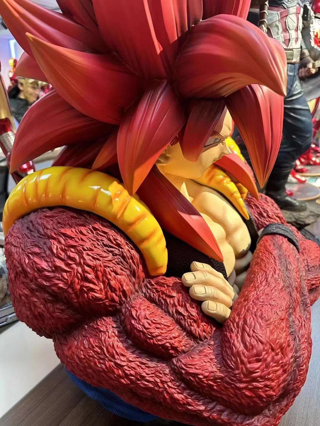 90cm Dragon Ball Figures Resin Mold Aas Gogeta Bust 1:1 Huge Dragon Ball S.H Figuarts Bust Statue Cool Decor Ornament Gifts