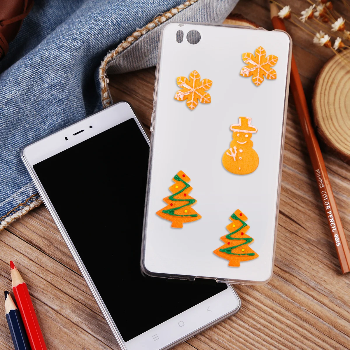 50 pezzi di ciondoli in resina assortiti di Natale fai da te portachiavi collana creazione di gioielli accessori decorativi creativi