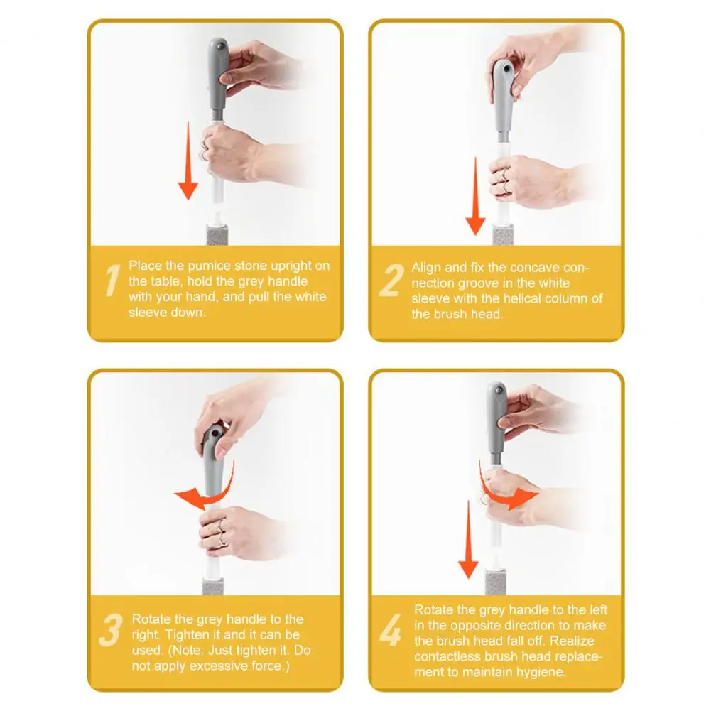 

Набор щеток для чистки гриля для барбекю Pumice Stone с длинной ручкой и пемзами для удаления пятен в ванне, упаковка из 4 туалета для жесткого унитаза