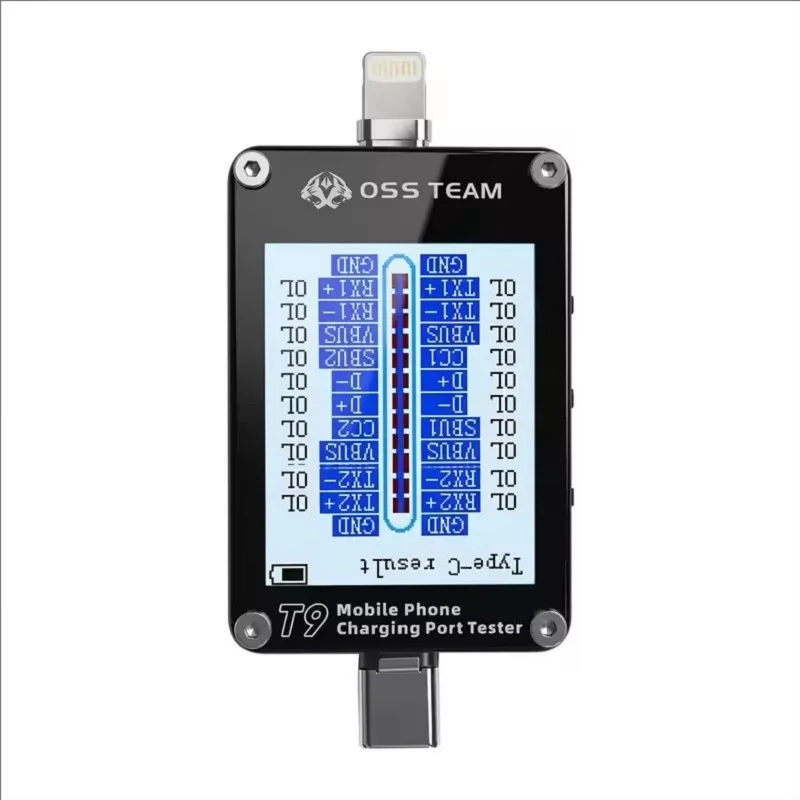 Mobile Phone Detection Automatic Lock Fault Point Mobile Phone Charging Port Tester Intelligent Tail Plug Tester OSS TEAM T9