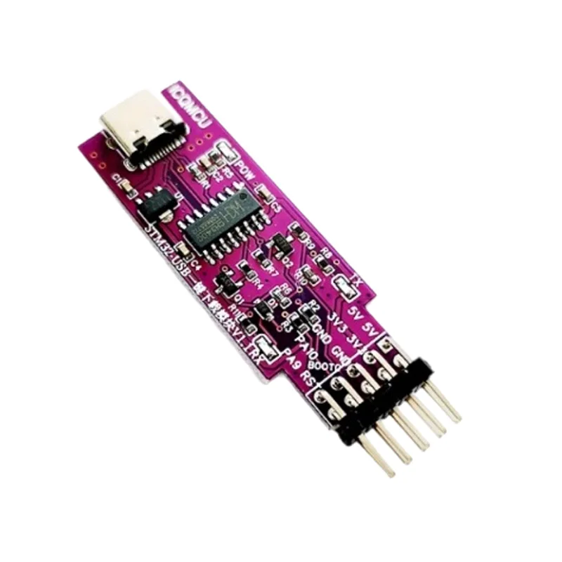 STM32 ISP USB وحدة التنزيل التسلسلي بنقرة واحدة حرق المنفذ التسلسلي TTL الاتصالات 340CC8RCVET6 مجلس التنمية