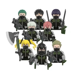 Anime Series Kaiju NO.8 Character Building Blocks Hibino Kafka Ashiro Mini Action Figure Models Bricks Toys Gift