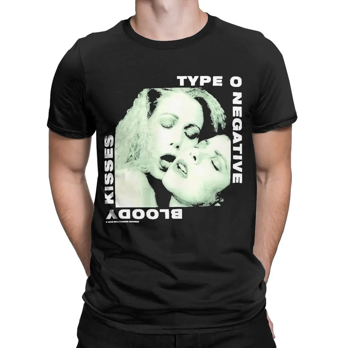 Awesome Type O Negative Bloody Kisses T-Shirts for Men Round Neck 100% Cotton T Shirts Short Sleeve Tees Unique Clothing