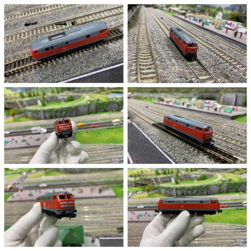 N-type 1/160 لعبة قطار BR-218 97003 مصنوع من بلاستيك ABS والمعادن قطار ثابت مع مسارات قطار نموذج الأولاد هدية #4