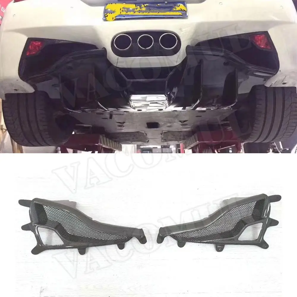 

VACOMUL Fit for Ferrari 458 Modified Rear Bumper Lampshade Carbon Fiber Brakes Lampshade FRP Car Styling 2Pcs / Set