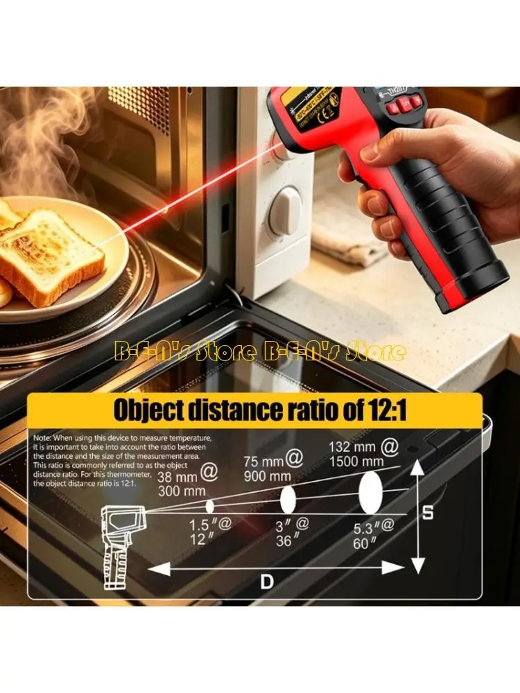 Y1AD Cooking Heat Reader Temperature Display for Baking Oil Cooktop and Routine Equipment Monitoring Tasks Daily Use