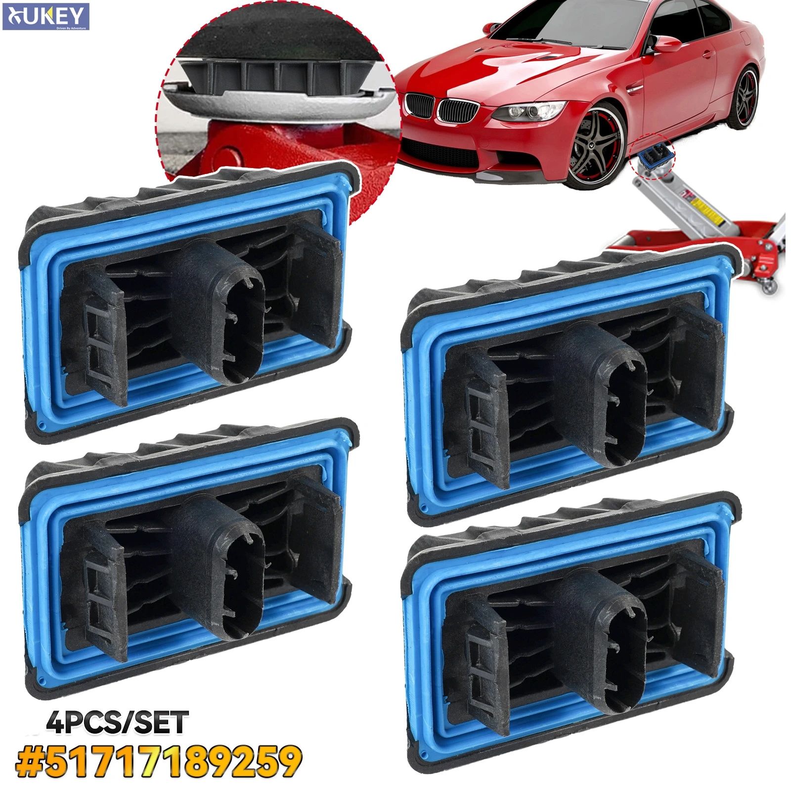 4pcs 51717189259 Under Car Jack Lift Jacking Point Support Pad Plug Block Cover for BMW X3 X4 X5 X6 E70 E71 E72 F26 F25 F15