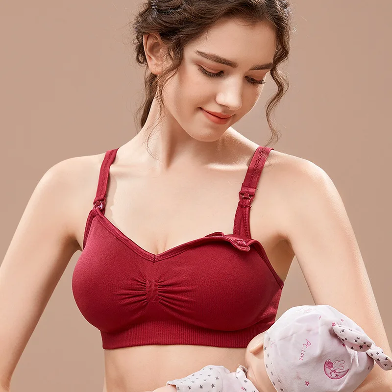 Nursing Bra Without Bones Maternity Bras Pregnancy Clothes Prevent Sagging Breastfeeding Women Breathable Lactancia Feeding Bras