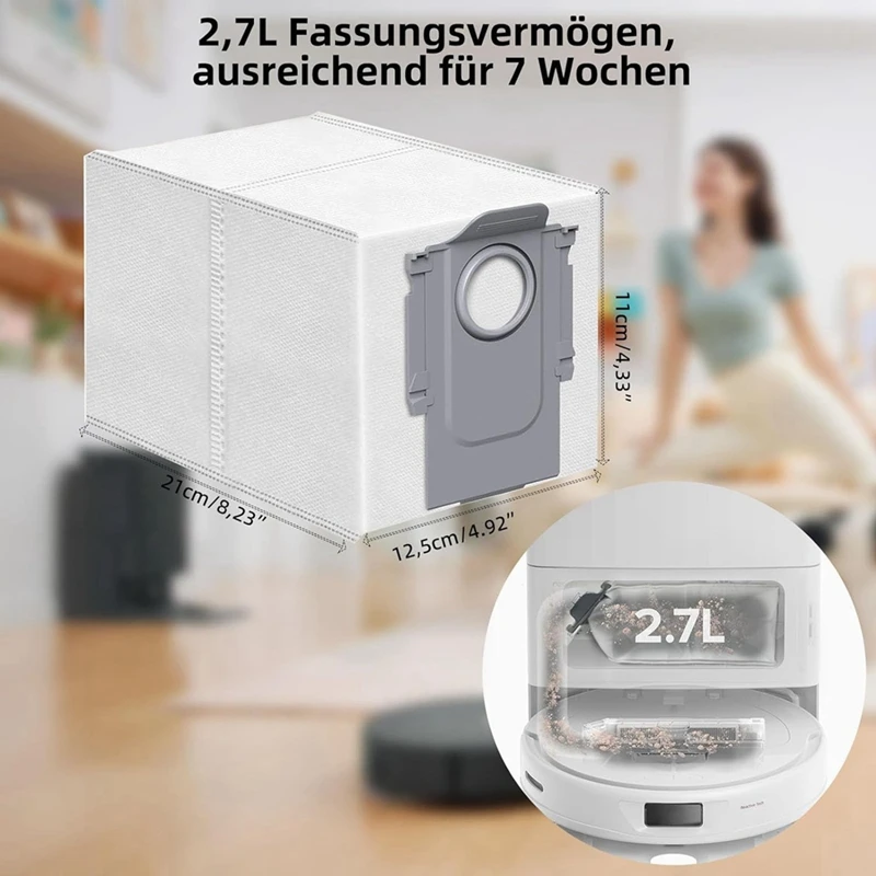 Replacement Parts for Q / P10 Vacuum Cleaner Robot Accessories,Main Brush,Side Brushes,HEPA Filter