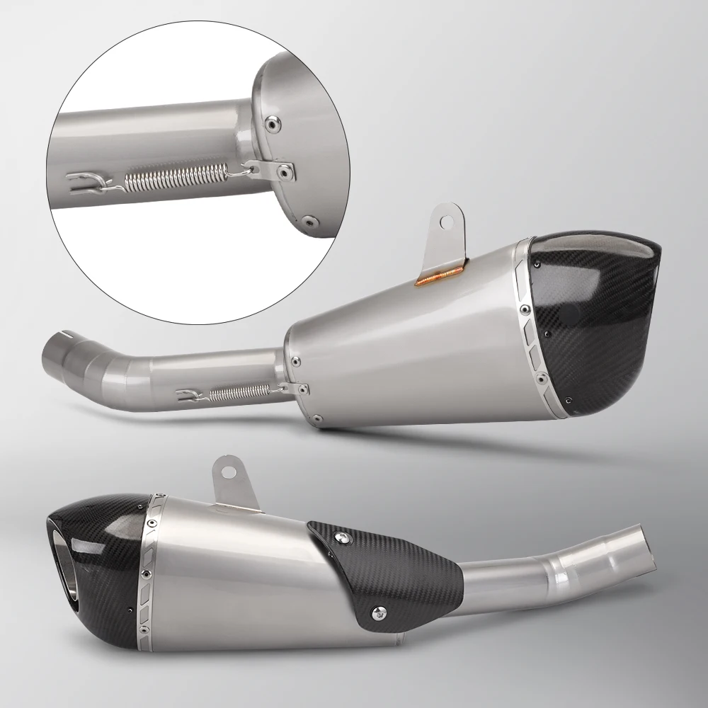 For Street Triple 765 S R RS 2017 - 2022 Moto Exhaust Escape Modify Project Carbon Fiber Muffler