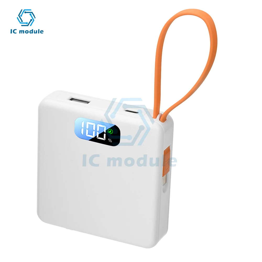 3 slots 18650 caixa de bateria diy kit banco potência 10w/2,5w sem soldagem caso bateria carregamento rápido com cabo carga