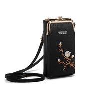 Women Sling Cross-Body Wallet With Mobile Cell Phone Holder, Crossbody Phone Purses For Women, Mini Cross Body Bag