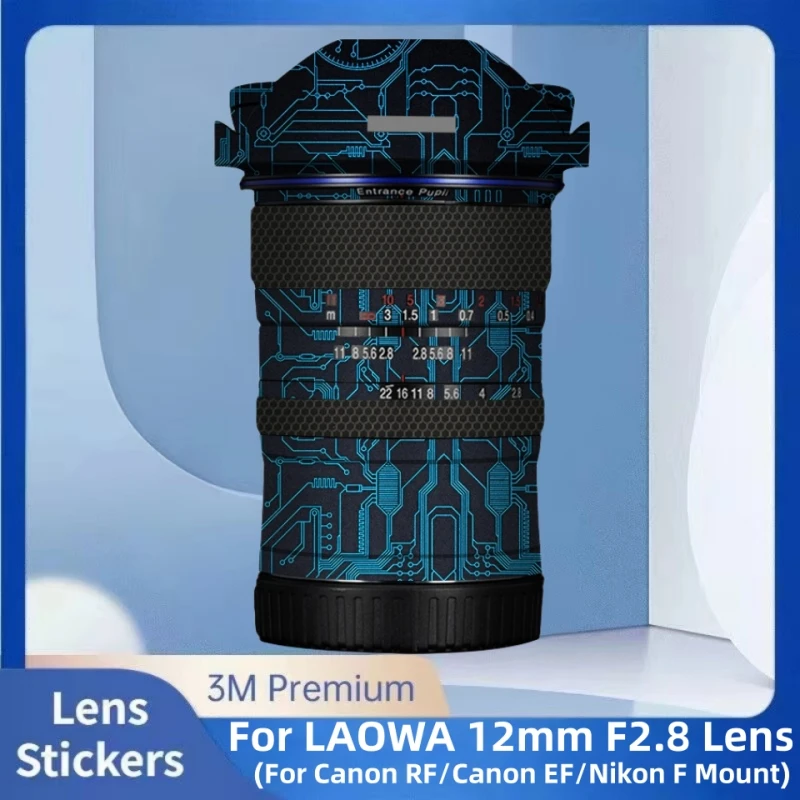 For LAOWA 12mm F2.8 Decal Skin Vinyl Wrap Film Camera Lens Protective Sticker Protector Coat Venus Optics 12 F/2.8 2.8 Zero-D