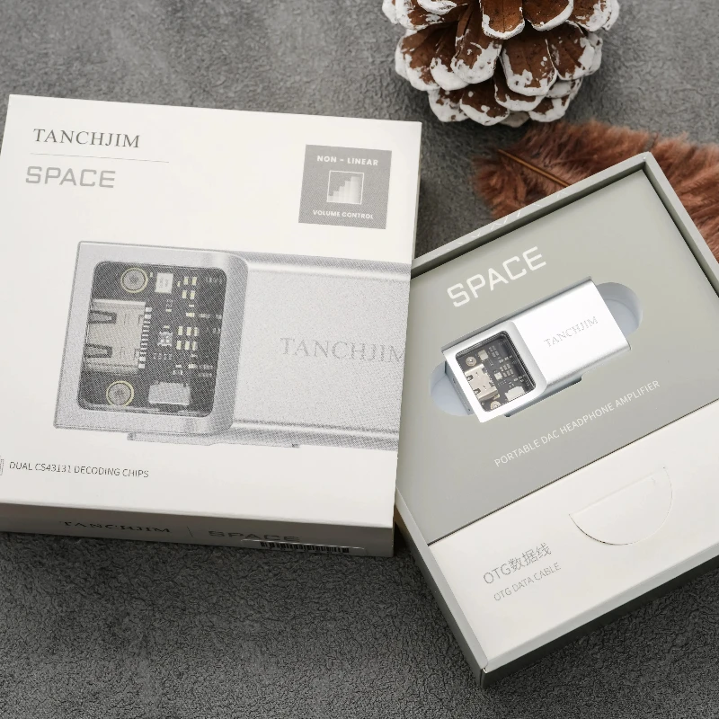 TANCHJIM Space DAC Portabel & Amplifier Earphone Dual CS43131 DAC 32Bit/768KHz 3.5Mm/4.4Mm Output USB Tipe C Input Headphone AMP