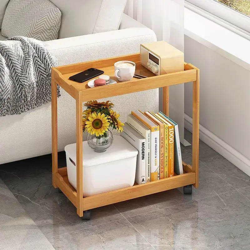 

Sofa Side Small Cabinet Furniture Living Room Side Table Corner Tables Small Coffee Table Narrow Side Mesas 2-Layer Storage Rack