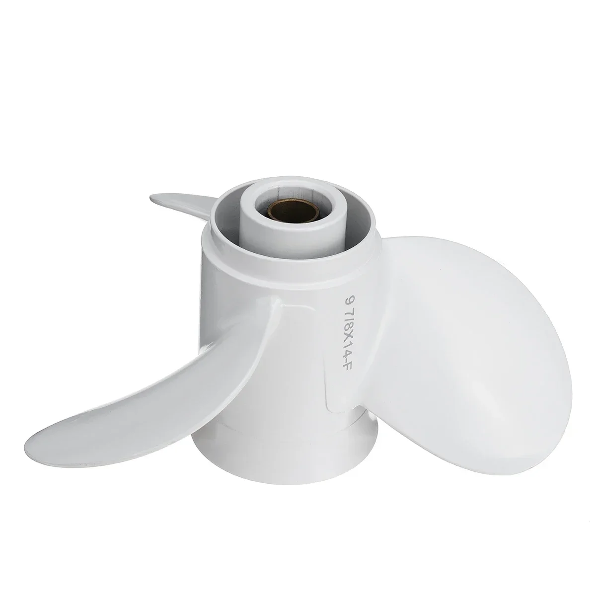 لياماها 20-30HP 664-45952-00-EL 9 7/8x14 الألومنيوم قارب المروحة الخارجية الأبيض 10 سبلاين الأسنان 3 شفرات R دوران