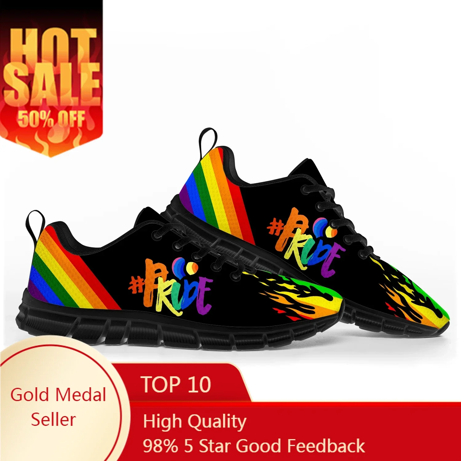 

Gay Pride Love Sports Shoes Mens Womens Teenager Customized Sneakers Casual Tailor-Made Shoe Couple