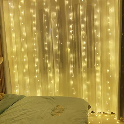 

Curtain Garland on The Window USB Power Fairy Lights Festoon with Remote New Year Garland Led Lights Christmas Decoration