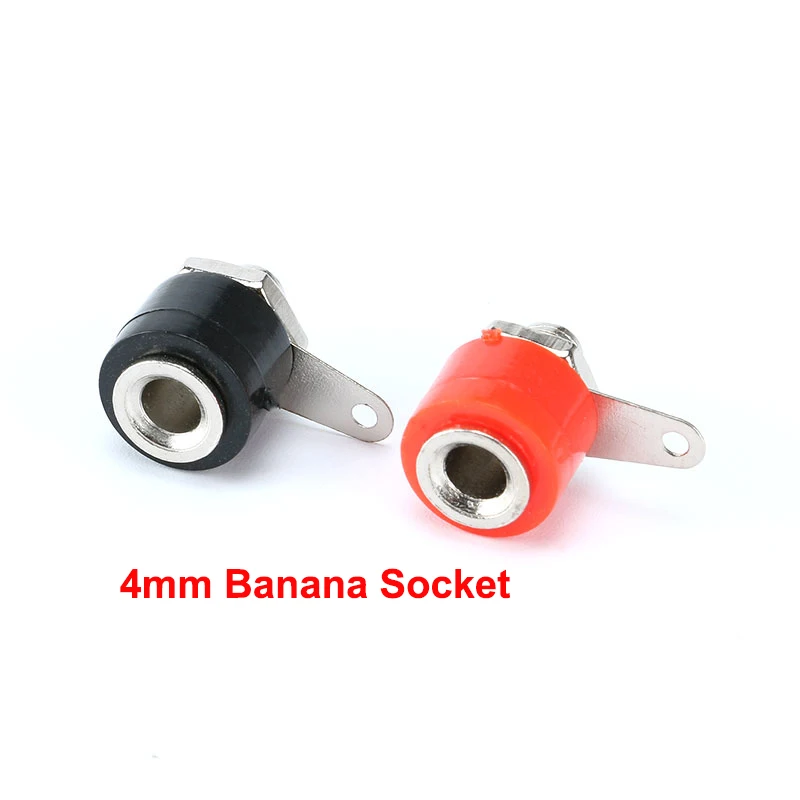 10 sztuk/partia 4mm kobieta Jack Banana gniazdo 4mm Banana Binding Post dla wtyk bananowy złącze terminalu czarny czerwony DIY Adapter