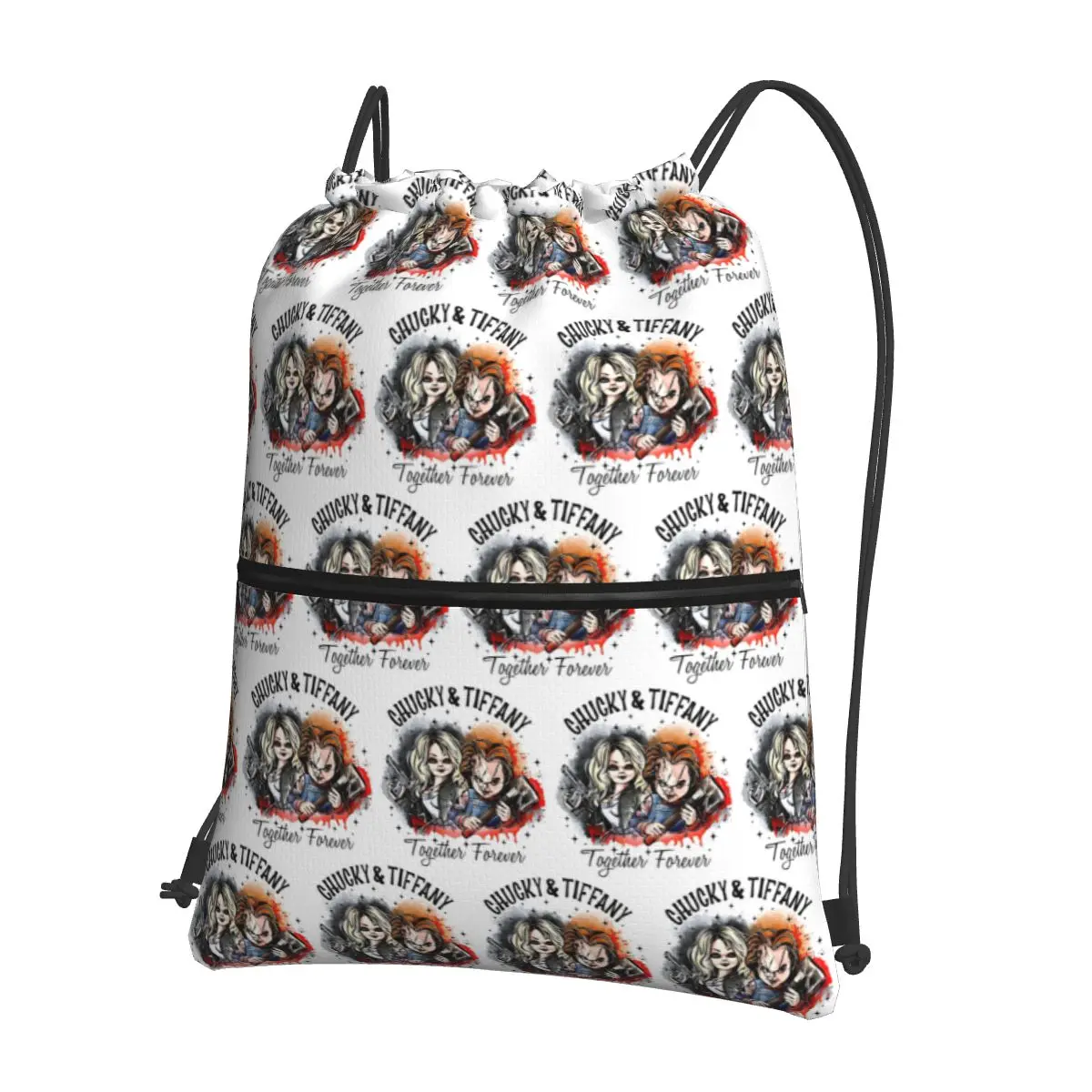 

Bride Of Chucky Tiffany Horror Film Movie Backpacks Fashion Drawstring Bags Sundries Bag Book Bags for Travel Students