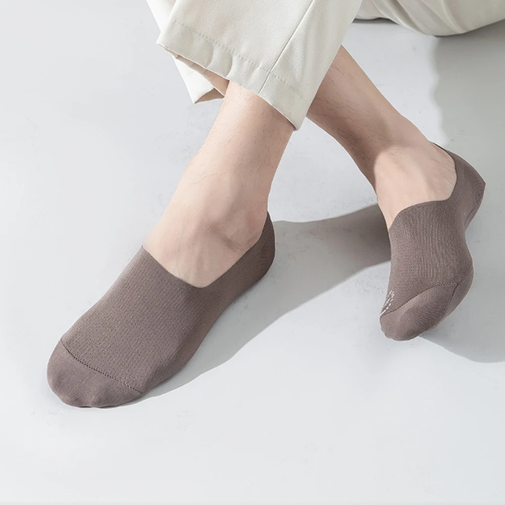 Breathable Anti Slip Elastic Hosiery Summer Ultra-thin Socks Mesh Socks Solid Color Casual Hosiery Invisible Socks Boat Socks