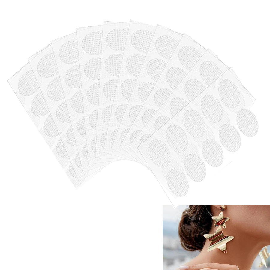 

100pcs Ear Corrector Cosmetic Ear Tape Earring Stickers for Split Earlobes Ear Stickers for Heavy Earrings Support Protectors