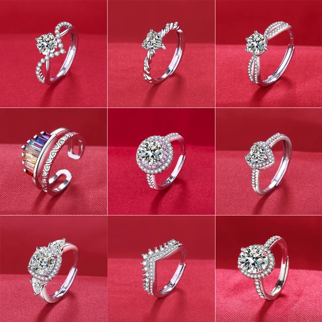 925 Sterling Silver Ring Hot AAA Zircon adjustable Size Engagement Rings For Women Wedding Ring Party Fashion Nice Jewelry Gift AliExpress