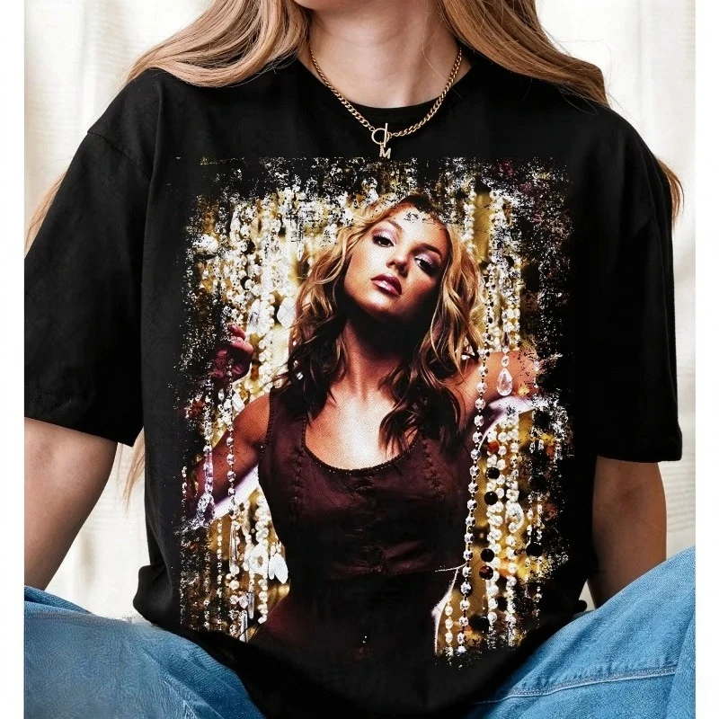 Britney Spears Retro T-shirt Summer New Comfortable Harajuku Style Neutral Casual T-shirt Suitable for Men and Women