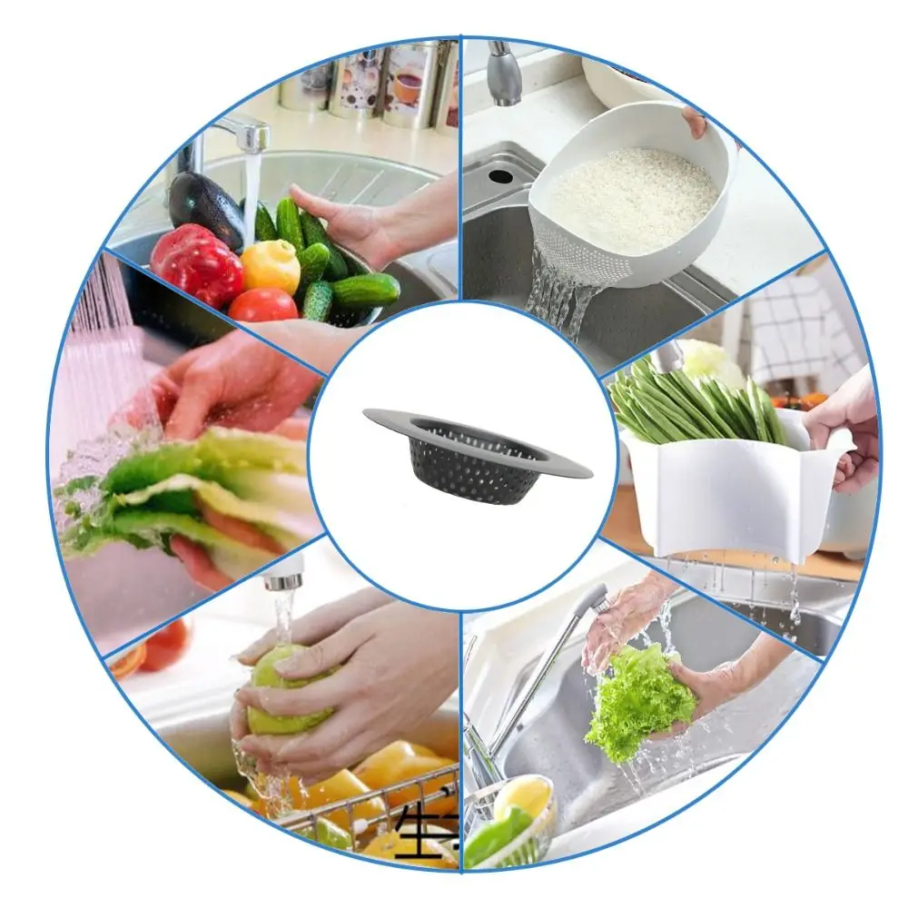 Stainless Steel Black Kitchen Sink Filter Anti Clogging Generic Sink Drain Strainer Mesh 5.5/7/9/11.5cm Drain Hole Filter