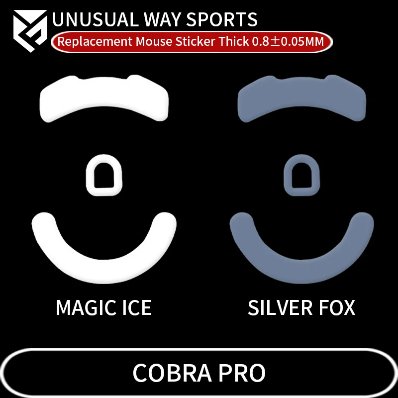 UnusualWaySports Mouse Skates Feet Razer COBRA PRO Cambered Surface PTFE Anti Collapse Magic Ice Pink Black Silver Fox