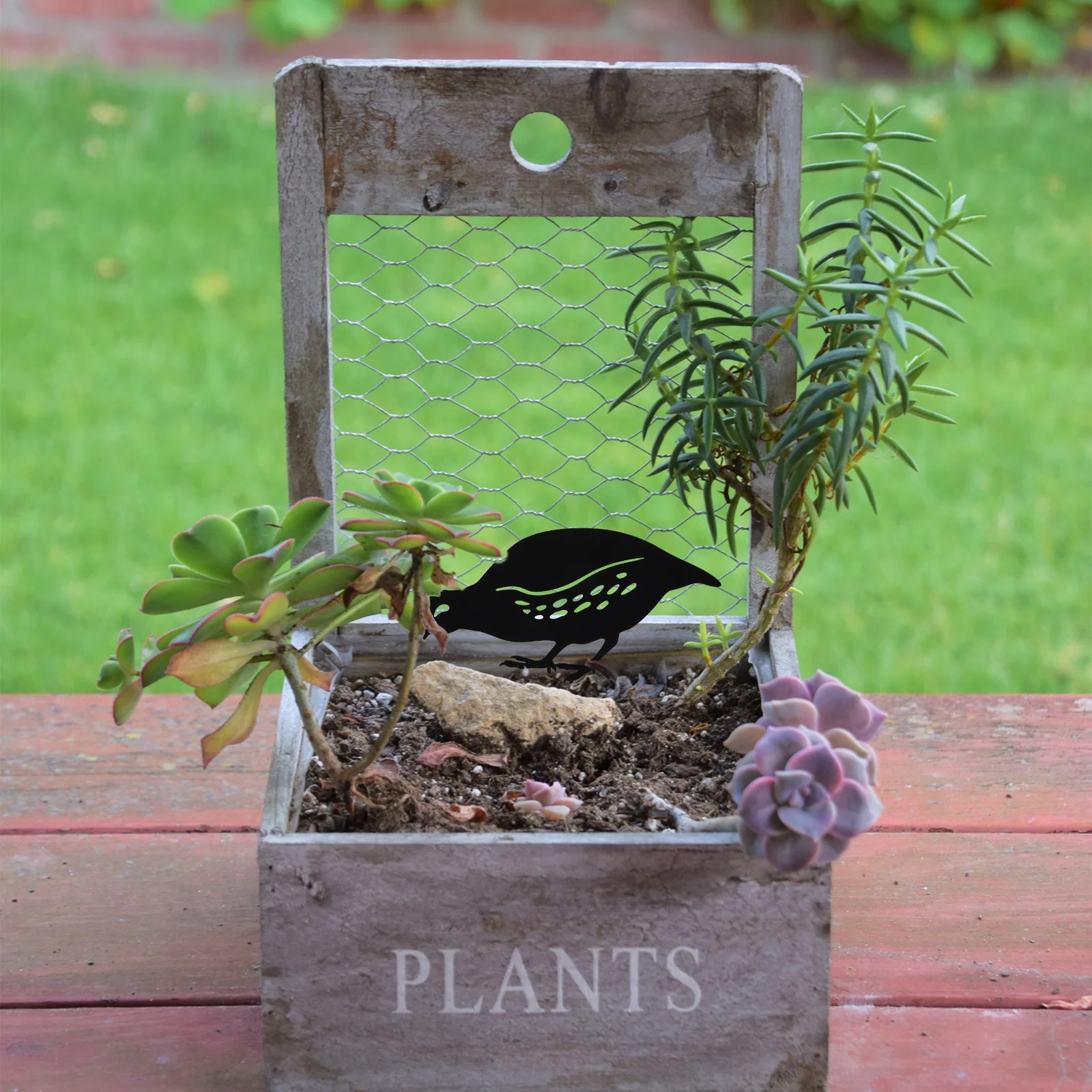 

4Pcs Metal Quail Outdoor Yard Decoration Creative Garden Lawn Ornaments Vivid Appearance Practical Unique Adornment