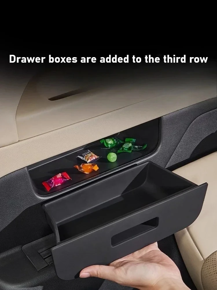Good Quality New For Toyota Alphard/Vellfire 40 Series Car 3-row Additional Storage Drawer Box Silicone Storage Slot Car Interio