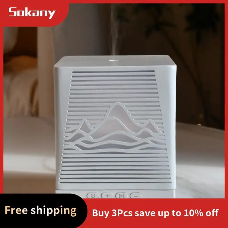 

A59E-Sand Painting Ultrasonic Aromatherapy Scent Machine Home White Noise Speaker Small Desktop Humidifier Diffuser US Plug Dura
