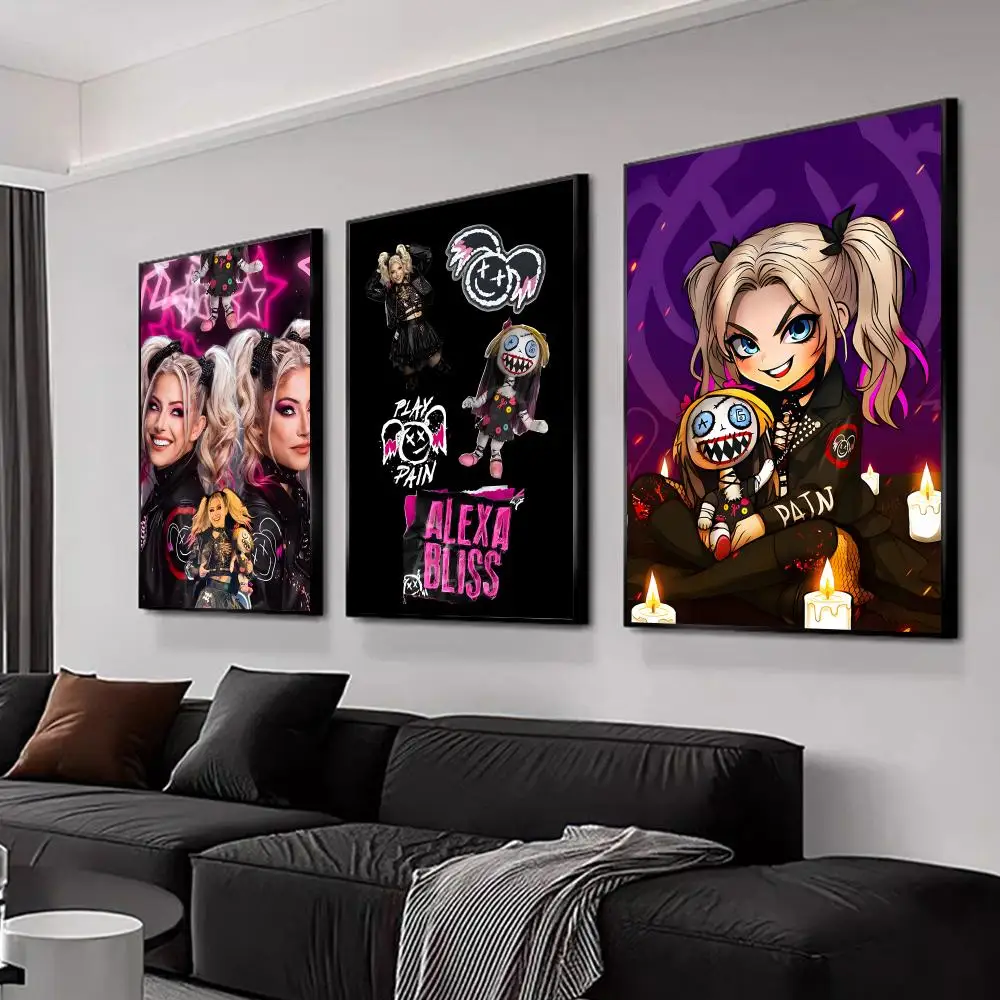 Alexa Bliss Colored Inkjet Paints Decorative Wall Home Party Decoration Festival Gifts Synthetic Canvas No frame