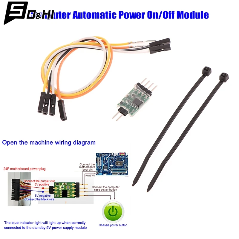 DIY Desktop Computer Automatic Power On/Off Recovery Upon Incoming Call Computer Power On/Off Module Computer Switch Parts